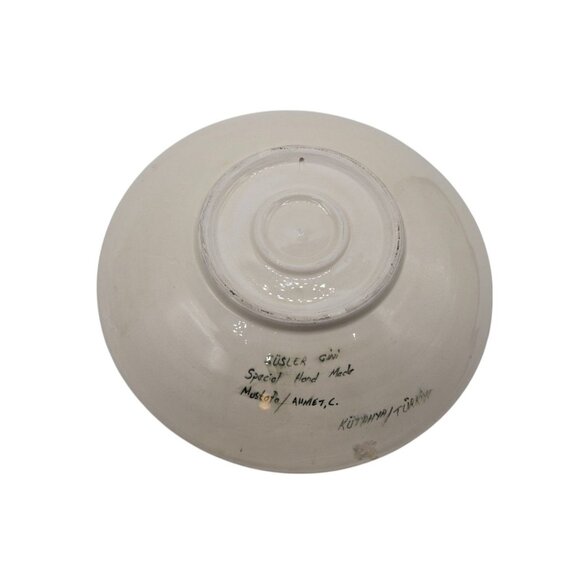 Vtg Turkish Ottoman Scene Hand Painted Ceramic Plate Kutahya mustafo Ahmet C - Picture 6 of 9